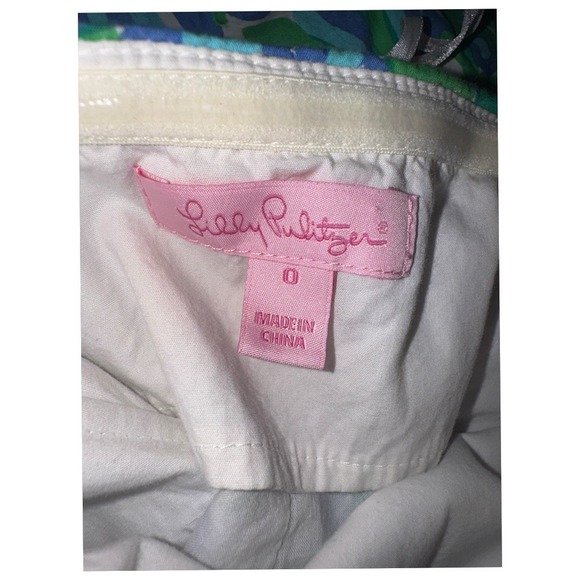 Lilly Pulitzer Bee In Your Bonnet Blue Floral Strapless Dress 0 - Picture 5 of 7